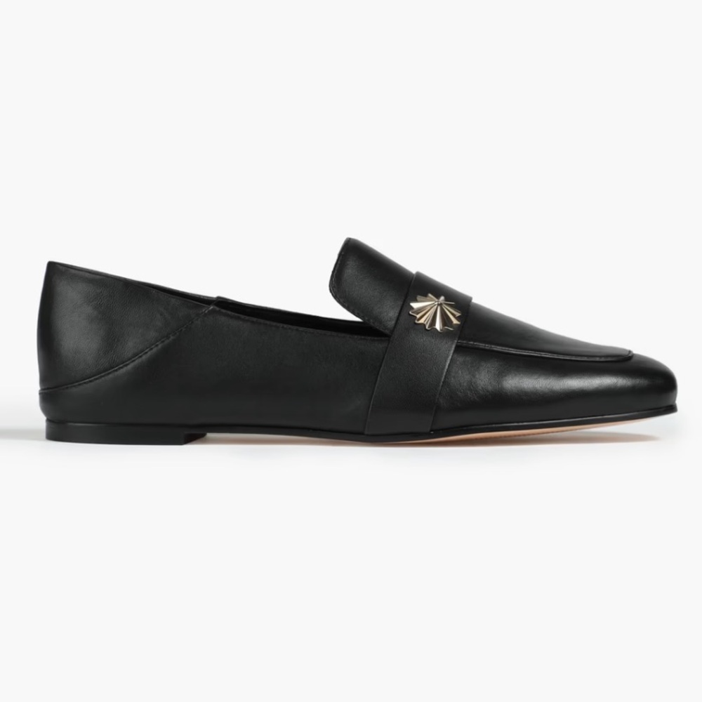 Stuart Weitzman Black Leather Loafers Size 7 New with box
